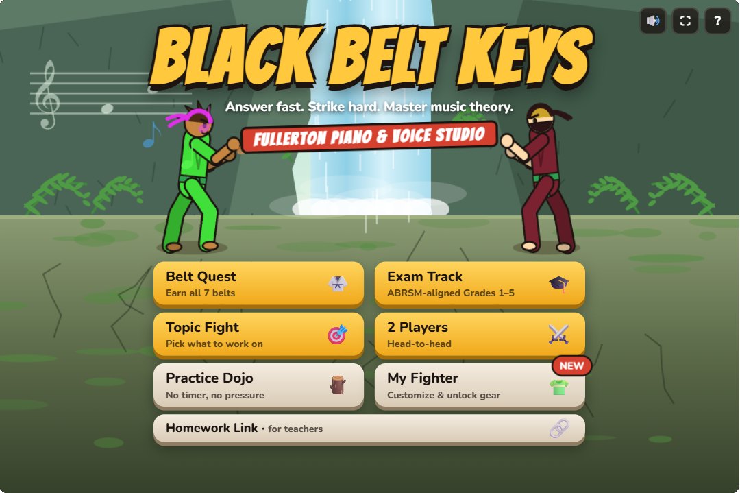Black Belt Keys music theory game Black Belt Keys music theory game